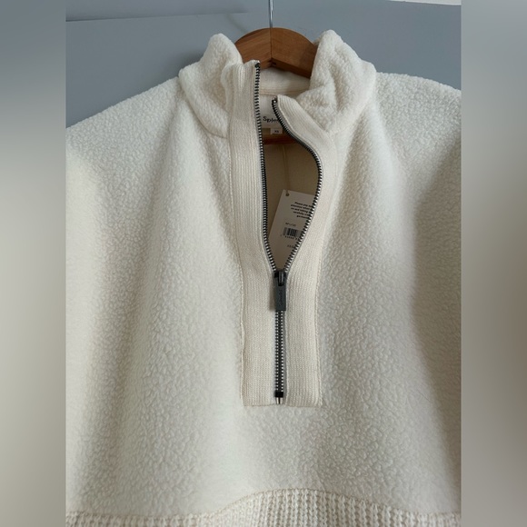 NWT Splendid Long Sleeve Tie Hem Quarter Zip Pullover size XS - Picture 8 of 10